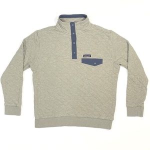 Patagonia Organic Cotton Quilt Pullover Large Grey